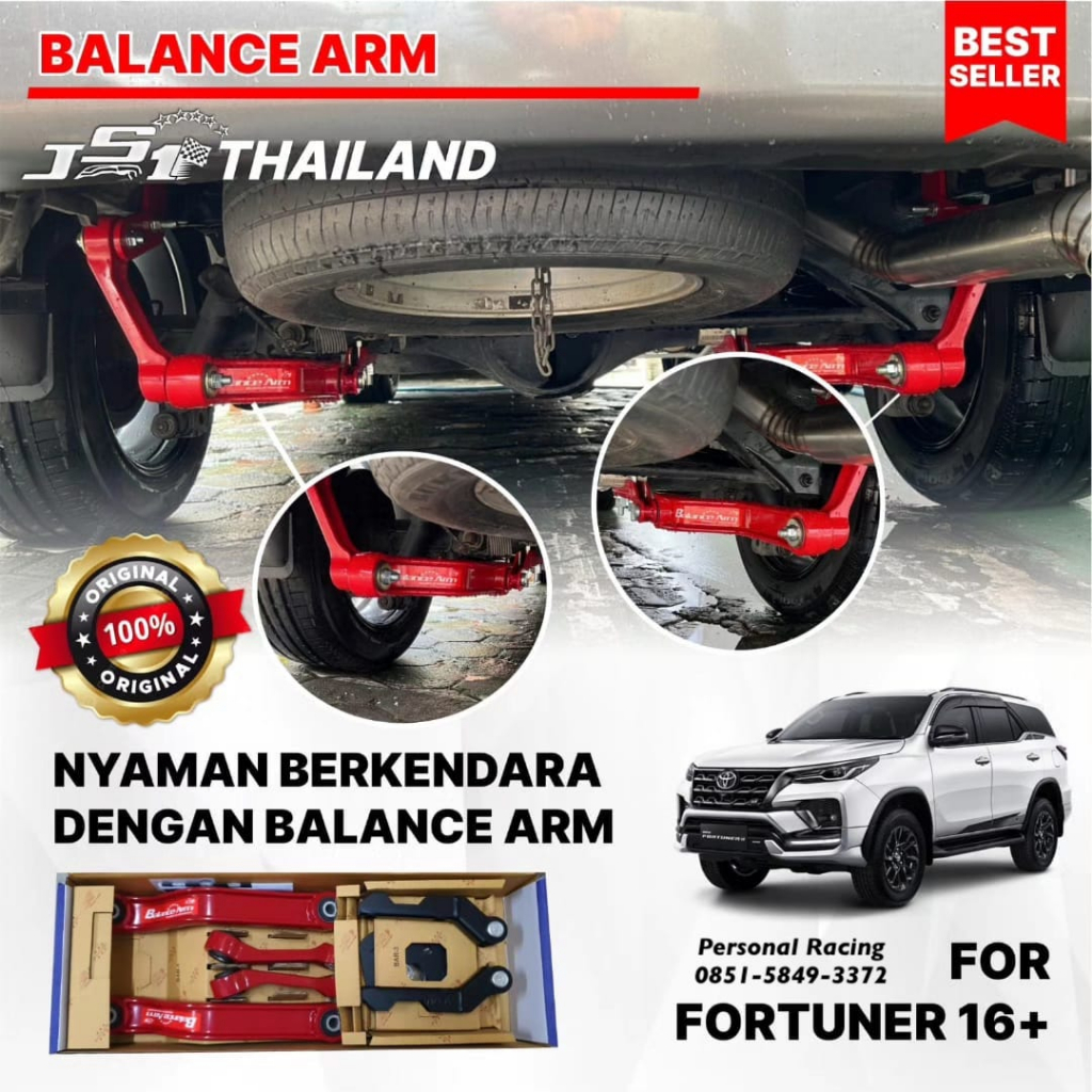 ORI Aksesoris Balance arm Stabiliser Swaybar FORTUNER 16+ RED EDITION