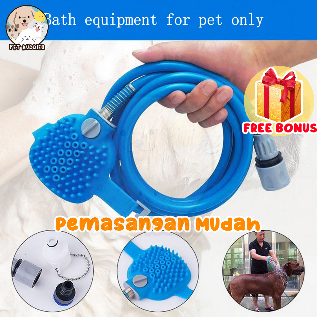 Shower Set Selang Sisir Mandi Kucing/Anjing Bathing Tool Grooming