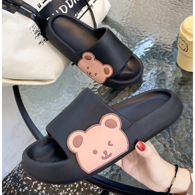 DOMMO - D6145 Sandal Wanita Bear / Sandal Flat / Sandal Korea Style / Sandal Rumah / Sandal Import / Sandal Wanita Slop