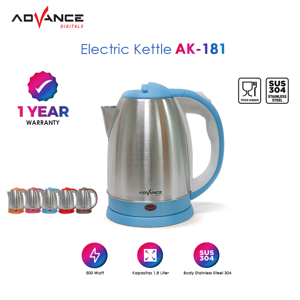 Teko Listrik ADVANCE AK-181 1.8 Liter Ketel Listrik 500W