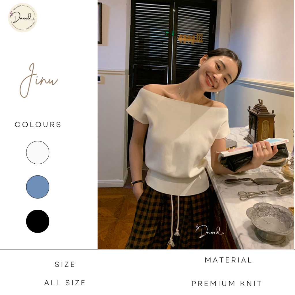 Dneeds - Jinu Sabrina Summer Korean Top