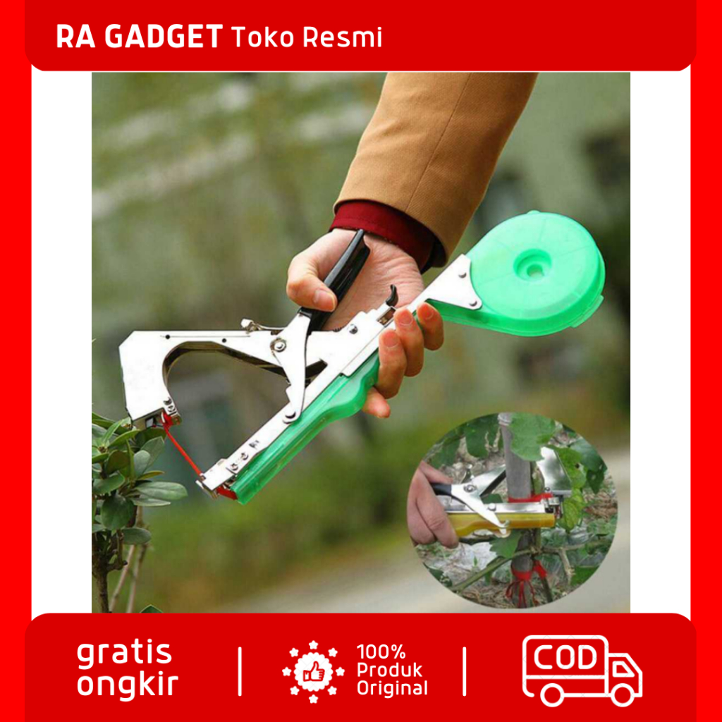 Alat Pita Pengikat Batang Tanaman Plant Tape Tool Tapener Hand Tying Machine / Alat Lakban Ikat Tana