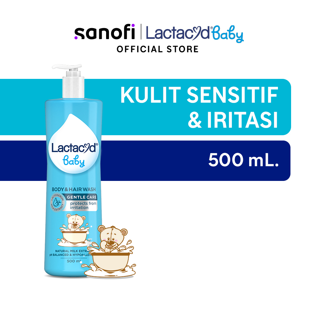 Lactacyd Baby Gentle Care 2in1 Body Wash and Hair Shampoo 500mL - Sabun &amp; Sampo Bayi Melindungi dari Iritasi