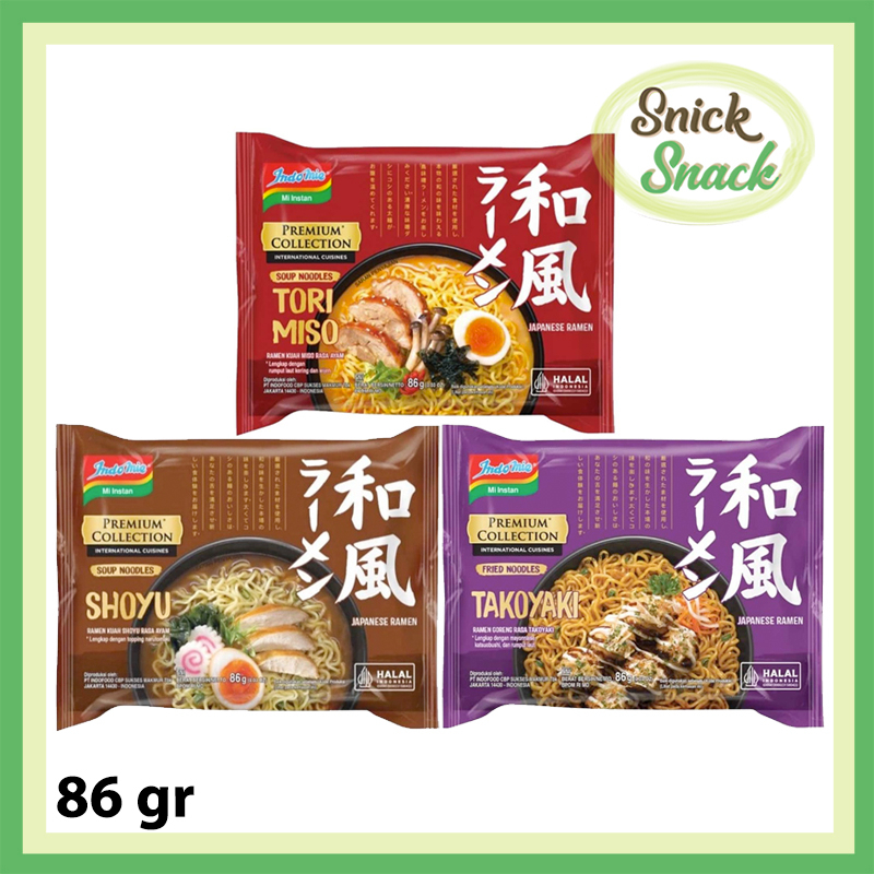 

Indomie Tori Miso Ramen Mie Kuah Shoyu Takoyaki Mi Goreng 86 gr Rasa Khas Jepang