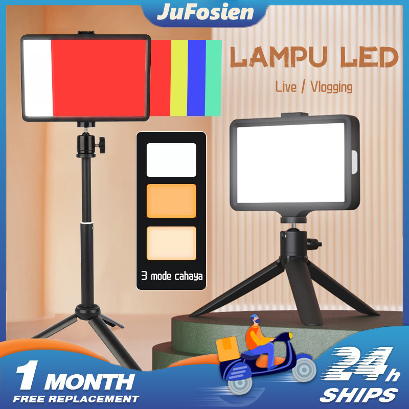 Lampu Fotografi Live Vlogging Lampu Foto Lampu LED Video Light Fill light Tripod Ring Light