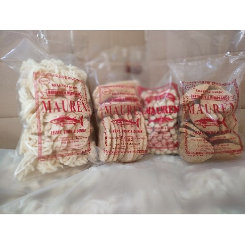 

KEMPLANG PAKET C (sanggul 250g, pangang 250g,getes super 250g,kemplang kulit 250g)