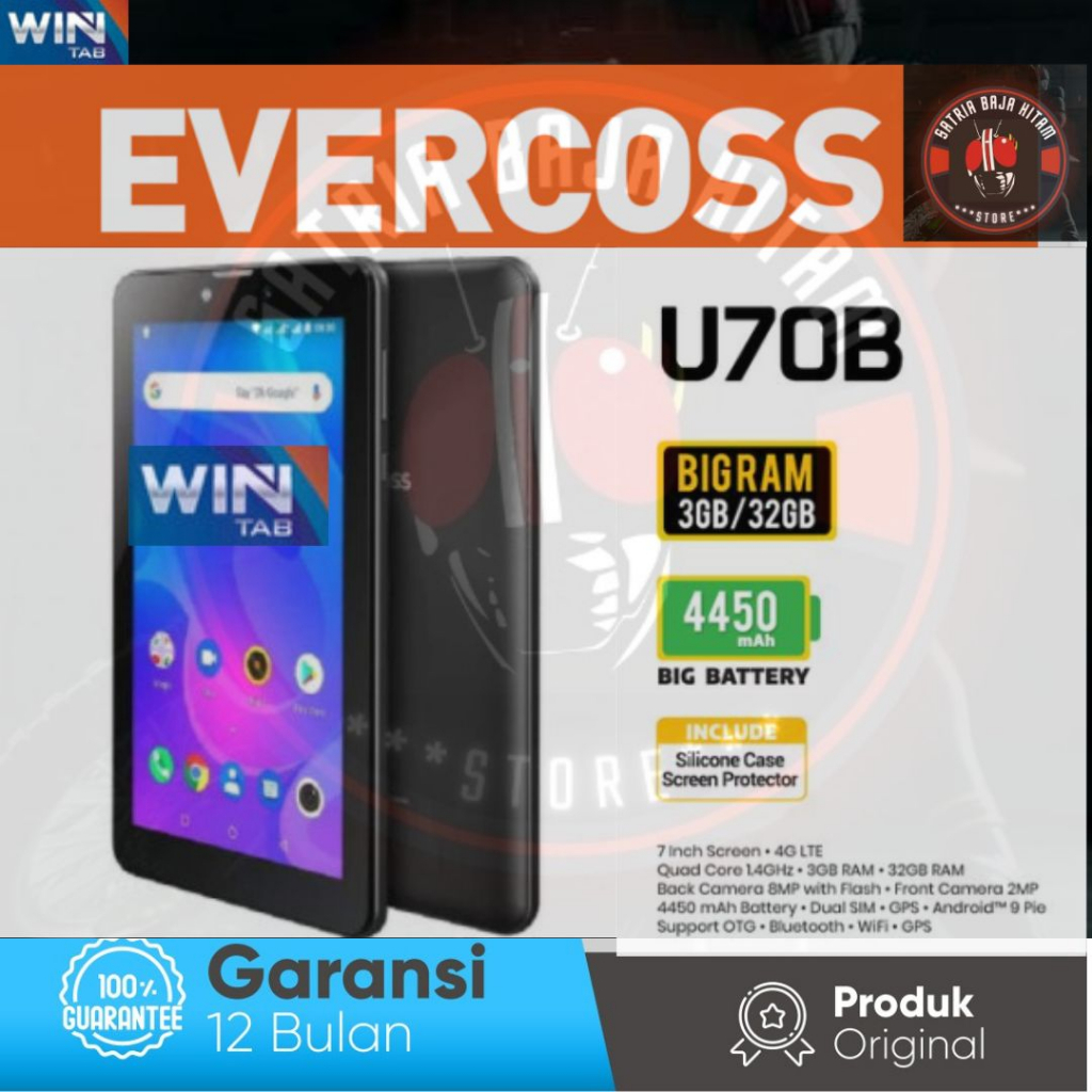 TABLET EVERCOSS BRAVO TAB 2020- WIN TAB - RAM 3GB-ROM32GB -GARANSI RESMI