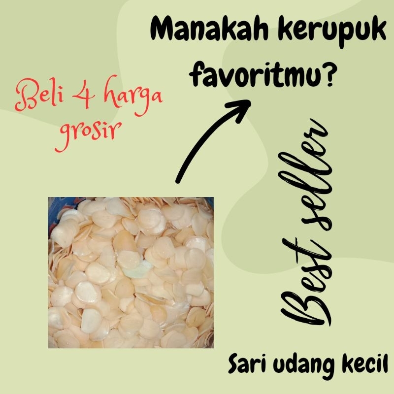 

250gram kerupuk mentah sari udang kecil