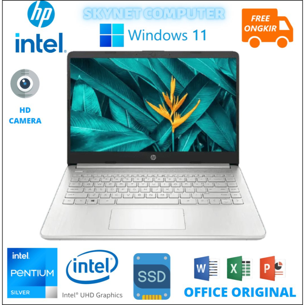 HP 14S DQ3051TU INTEL PENTIUM N6000 QUADCORE RAM8GB SSD256GB WINDOWS 11 ORIGINAL