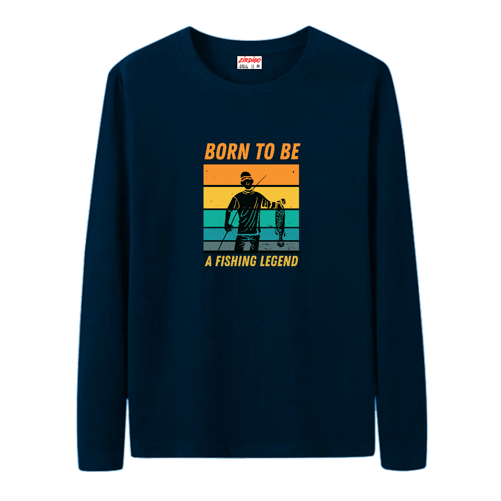 Zirdigo Baju Kaos Distro A Fishing Legend Lengan Panjang Print Quality