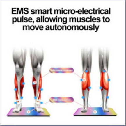 Pijat Kaki Elektrik EMS(Electrical Muscle Stimulation) untuk melancarkan sirkulasi darah dan merilekskan kaki.