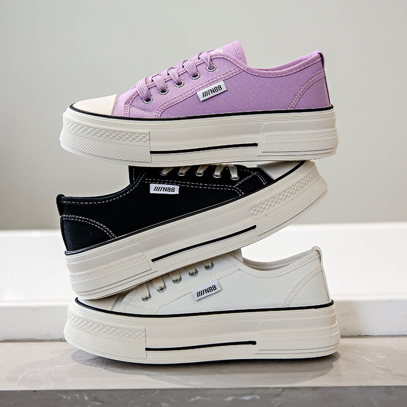 Favorite &quot;FREE BOX&quot; (Size 37 - 41) Aerin Sepatu Wanita Canvas Bertali kasual Fashion Import Korea 9178