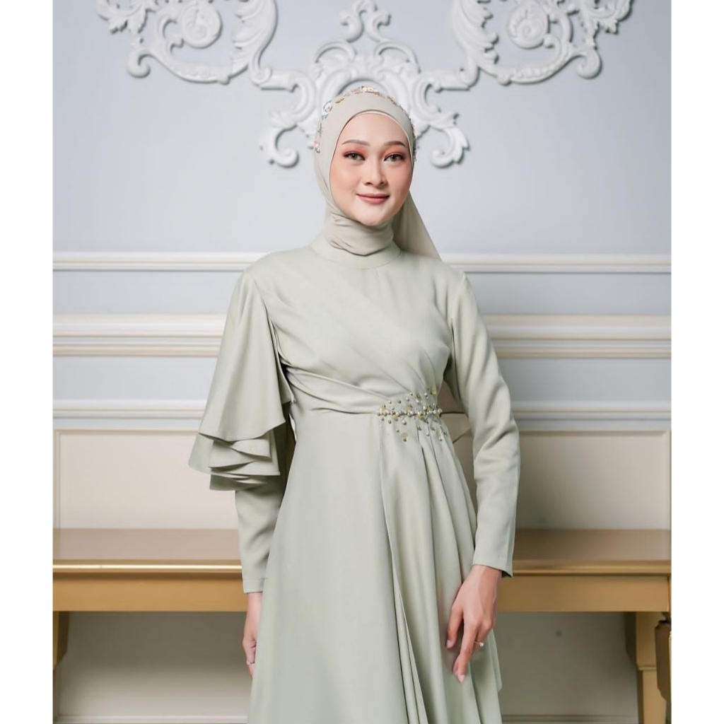 gaun pesta lamaran lebaran kondangan  - gaun muslimah - Revalsa dress