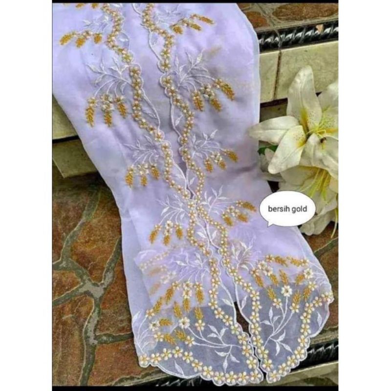Kain Kebaya Bordir motif terbaru