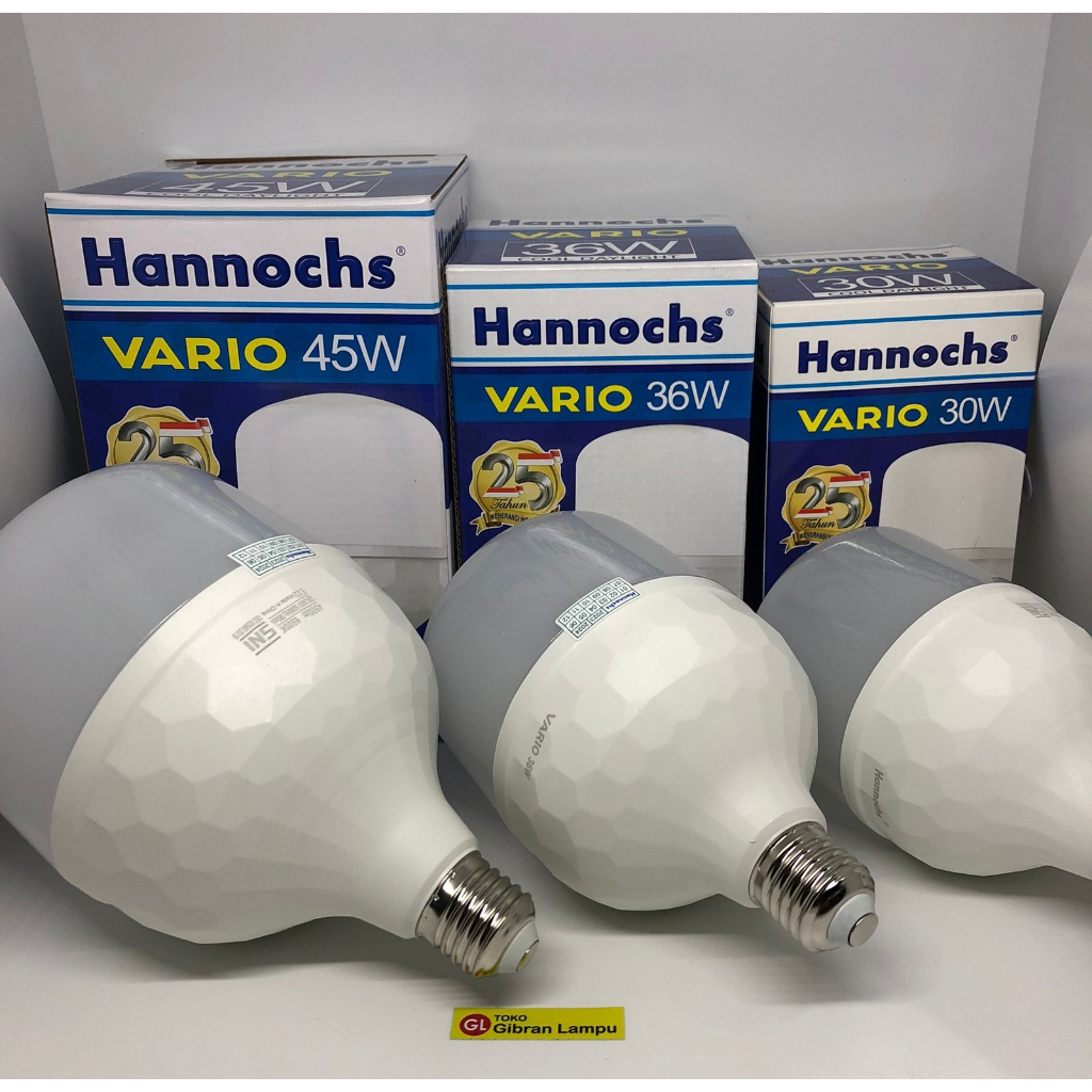 Lampu LED Hannochs Vario 30w 32w 36w 45w - Bohlam LED Kapsul Hemat Energi All Varian Watt