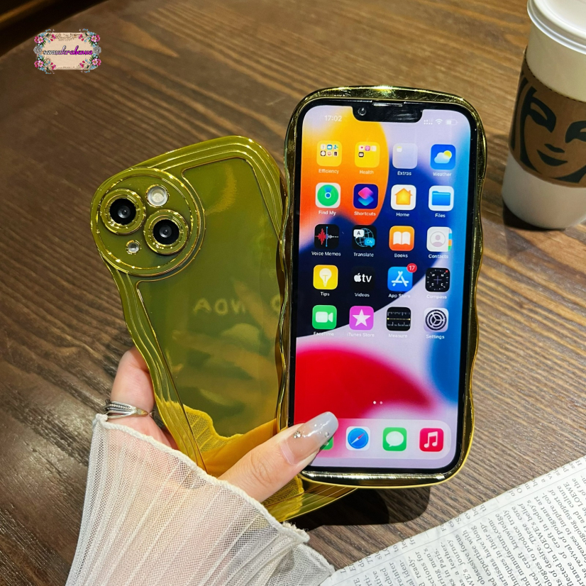 SOFT CASE SOFTCASE TPU WAVE GELOMBANG GOLD FOR REALME C21Y C25Y SB5156