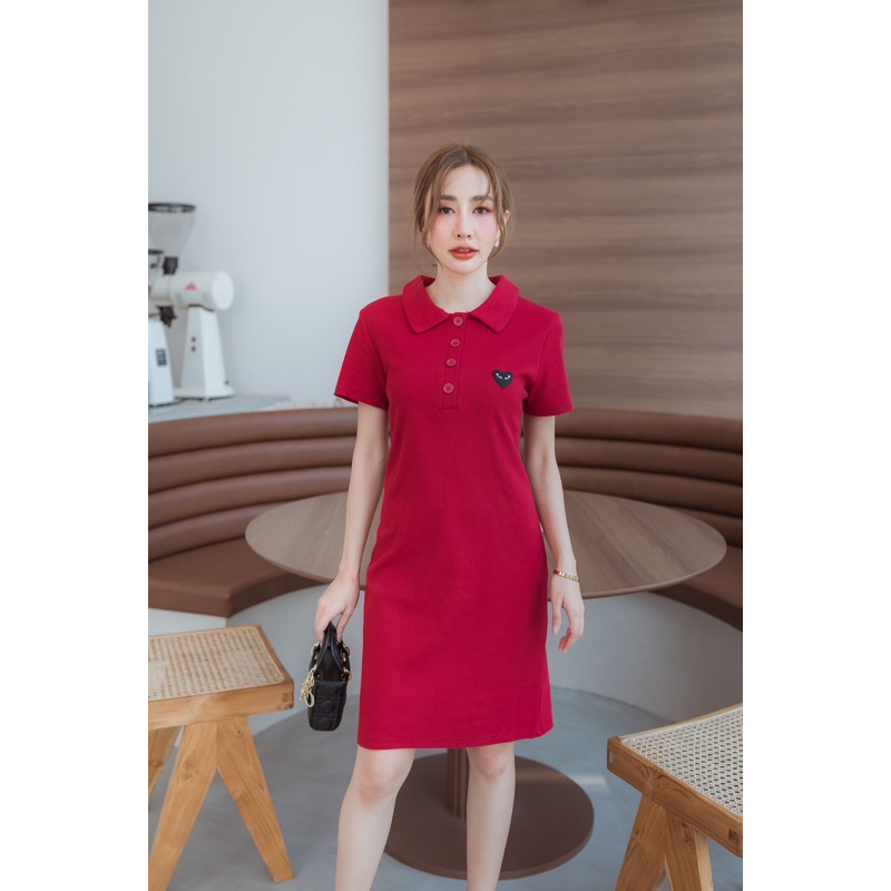 DRESS LA DRESS MODEL POLO PLAY DRESS IMPORT BANGKOK(DRLD510)