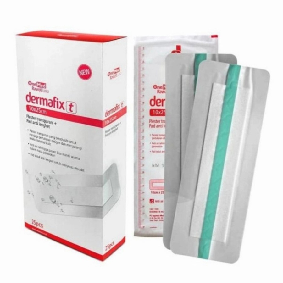 Dermafix T 10x25 cm - Plester Luka Transparan Anti Air 10x25 cm