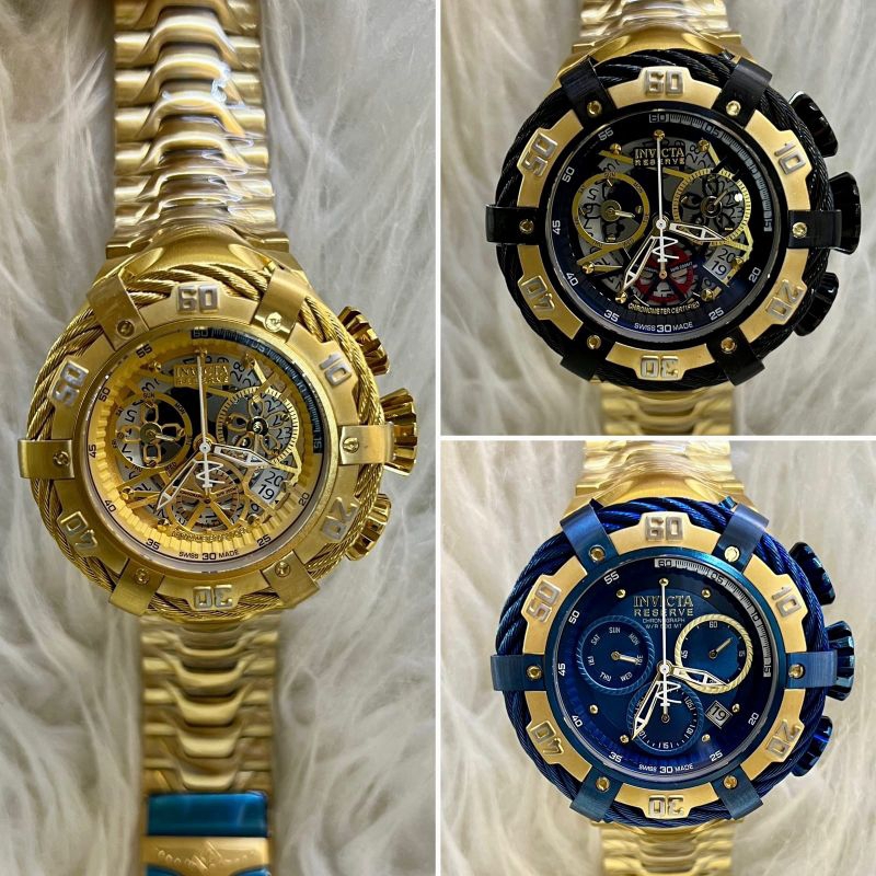 JAM TANGAN INVICTA RESERVE REVERSE CHRONOGRAPH STAINLES STEEL