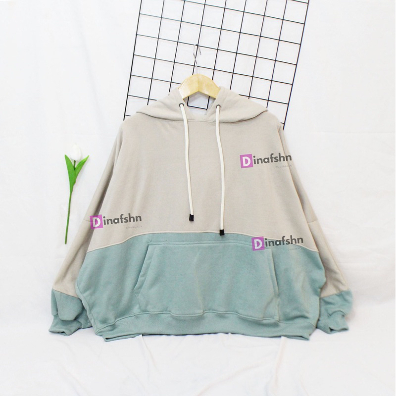 BYDNF Hoodie Oversize XXXL Batwin Hoodie Wanita Bigsize Topi dua layer