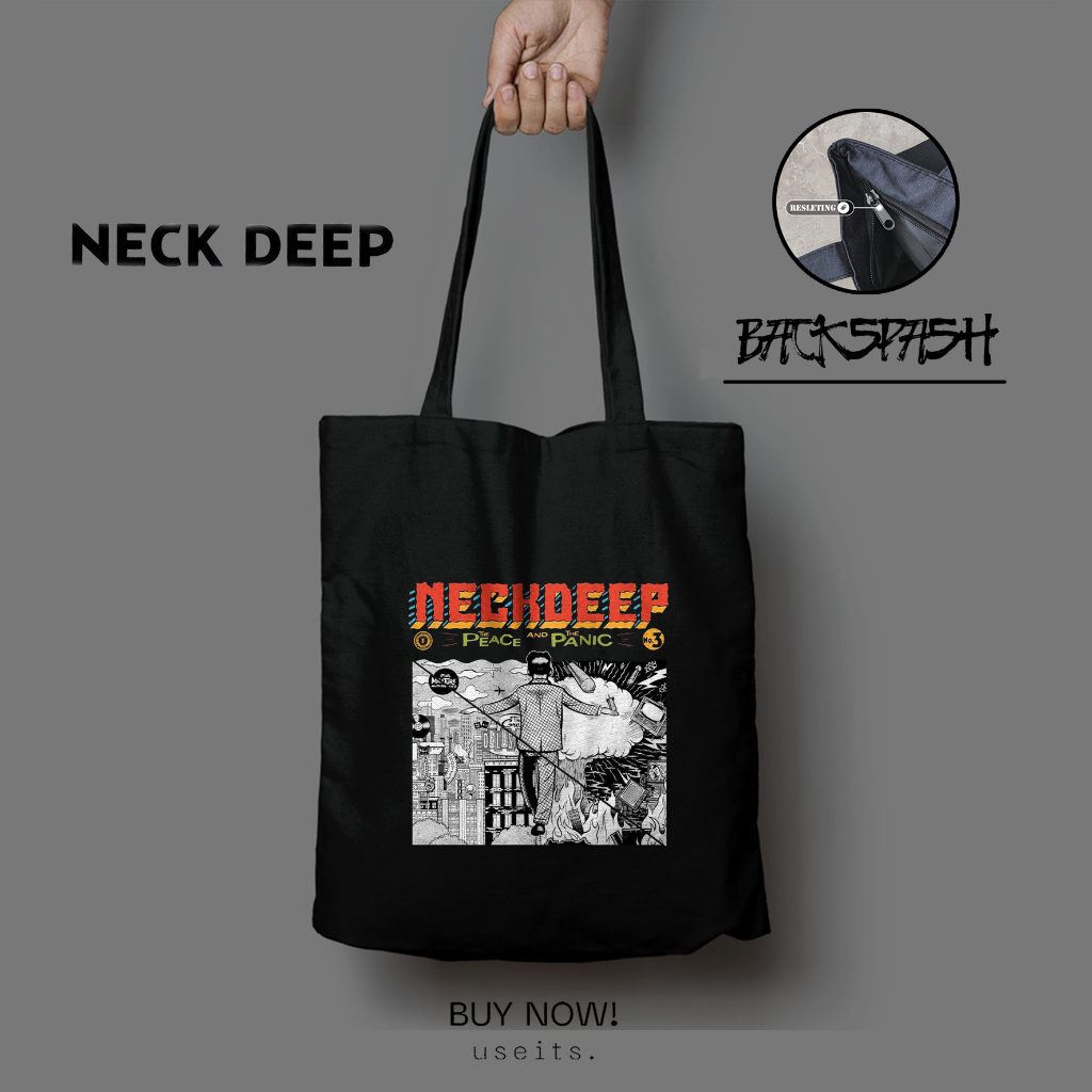 Tas Totebag Band Neck Deep Pria Wanita - NECK DEEP