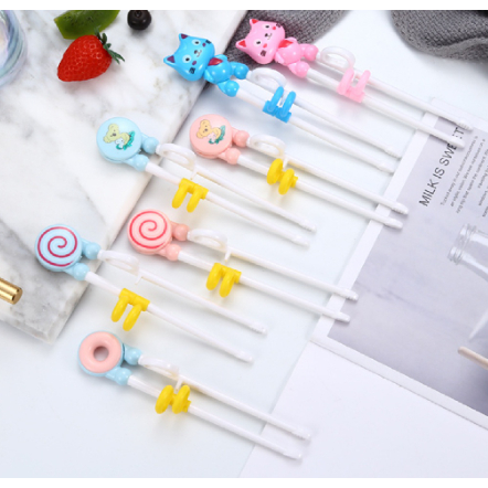 GrosirMart Sumpit Anak-anak Kartun Latihan Belajar Makan / Training Chopstick / Sumpit Anak Bayi Karakter