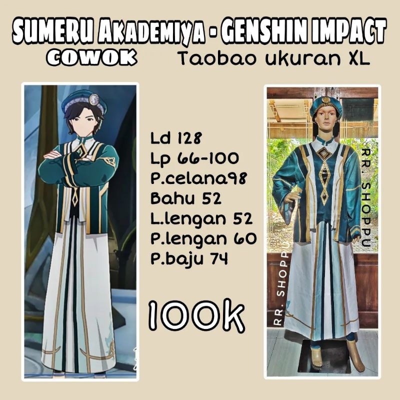 Rental kostum cosplay Sumeru Akademiya