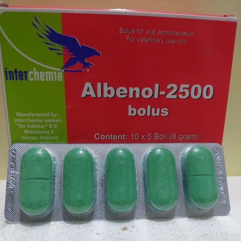 albenol 2500 ~ 1 biji / 1 bolus