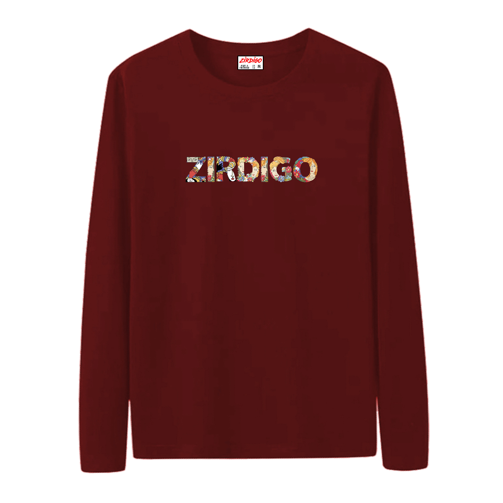 Zirdigo Baju Kaos Distro Zirdigo PM01 Lengan Panjang Print Quality