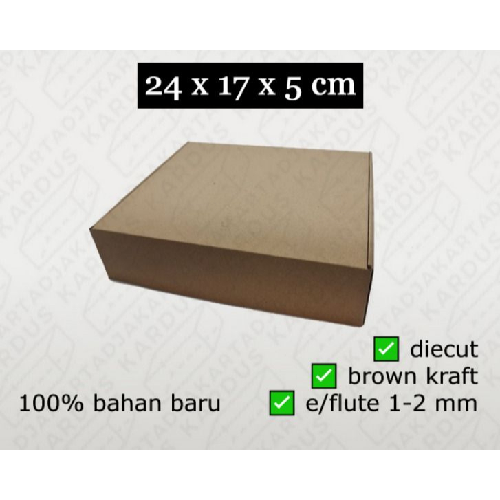 

CORRUGATED BOX / KARDUS / MAILER 24x17x5 cm