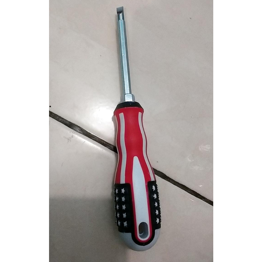 OBENG Amerika Bolak Balik Min Plus / 2in1 Screwdriver - + USA / Gagang Karet Magnet