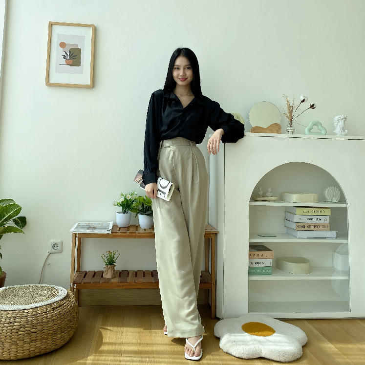 Velcro Pants - Celana Panjang Wanita Korea - Casual / Formal Pants