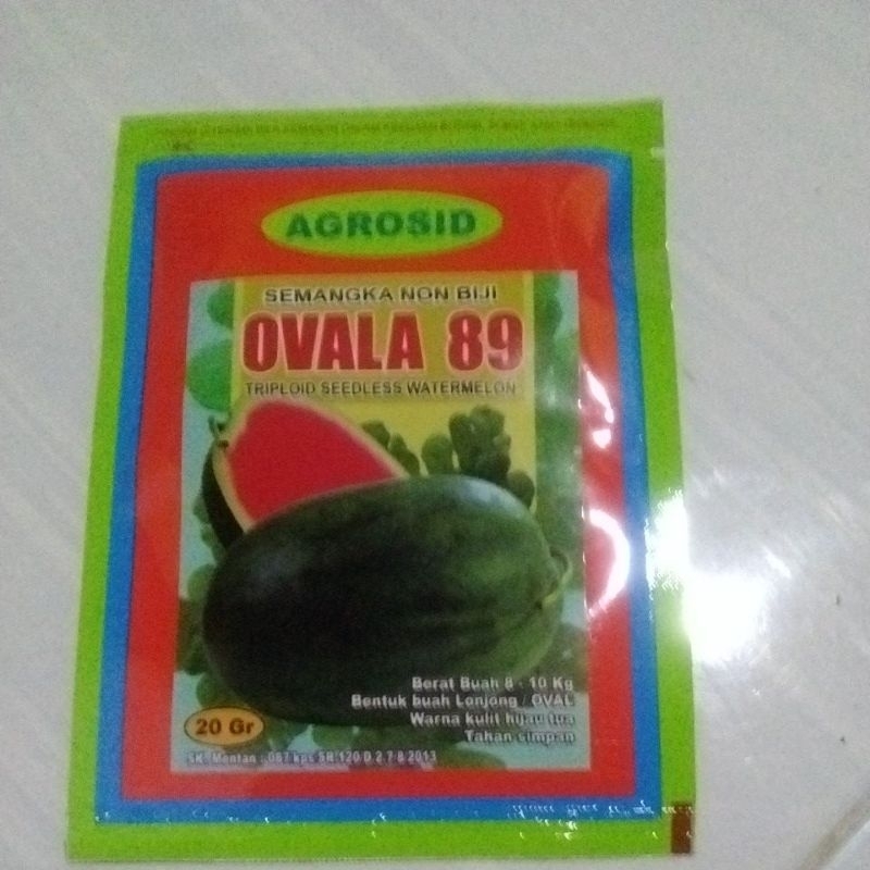Benih semangka ovala 89 agrosid isi 20gram