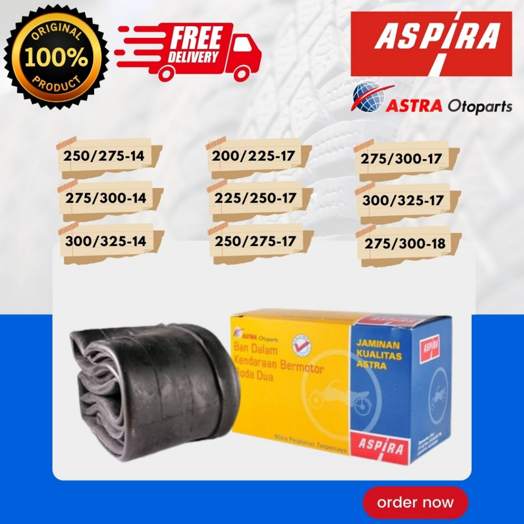 [READY COD] BAN DALAM MOTOR ASPIRA RING 14 / RING 17 / RING 18 BAN DALAM 70/90 80/90 90/90 300 275 2