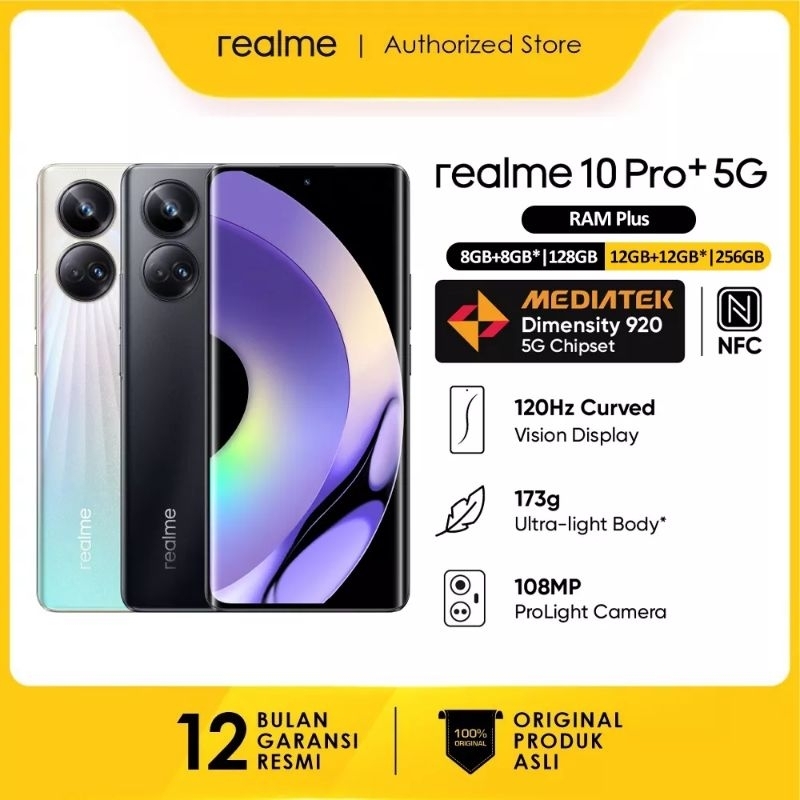 Realme 10 Pro+ 5G 12+12/256 Garansi Resmi