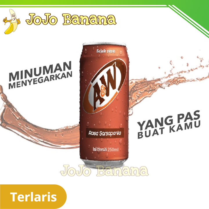 

A&W Sarsaparila Kaleng - AW Root Beer / RootBeer Soft Drink