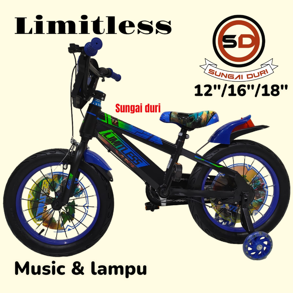 new limitless 1005 sepeda bmx anak 12 16 18 inch