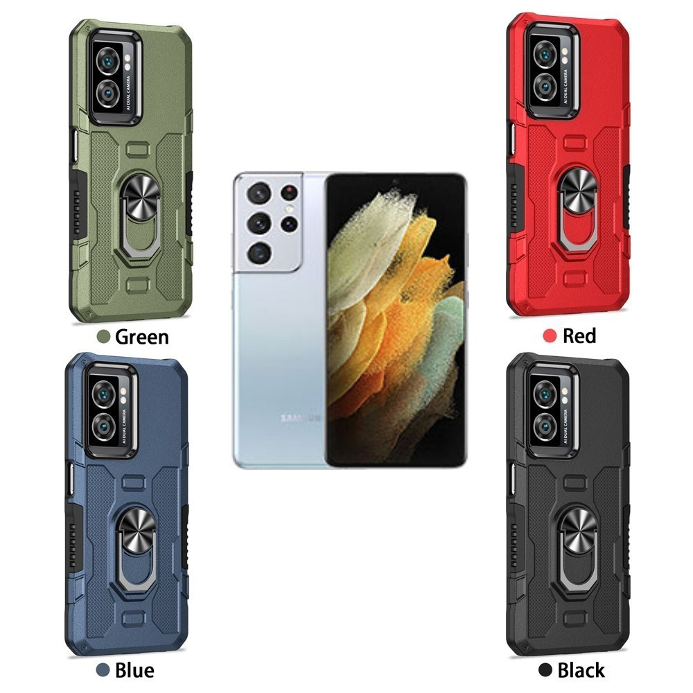 Case Armor SAMSUNG GALAXY S21 ULTRA Iring Cincin Magnetic Kesing Hp Protect kamera Premium Hard Case Standing Robot Pelindung Kamera