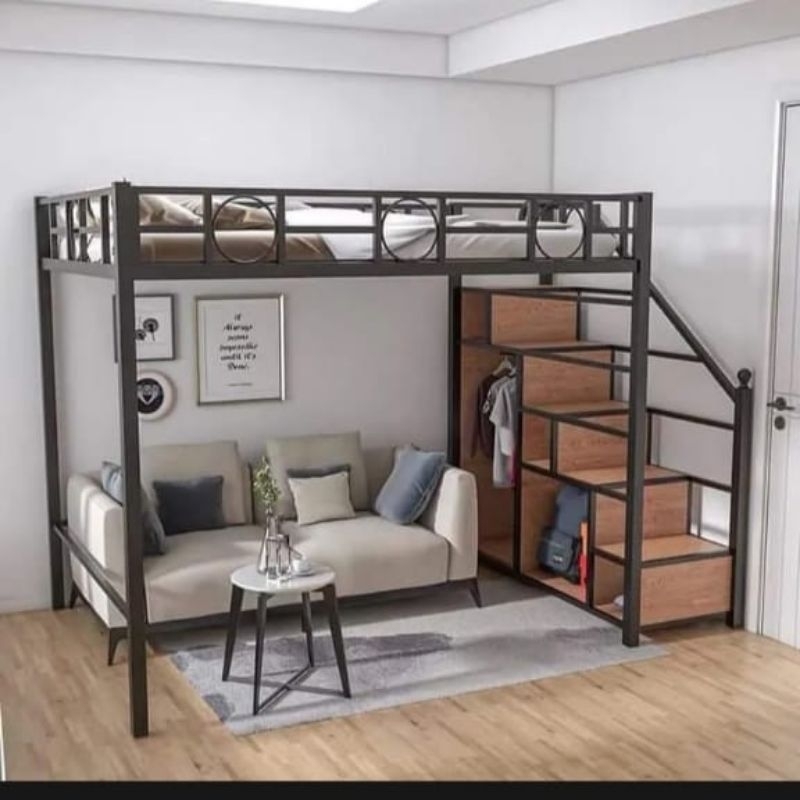 ranjang besi tingkat modern ukuran 120x200