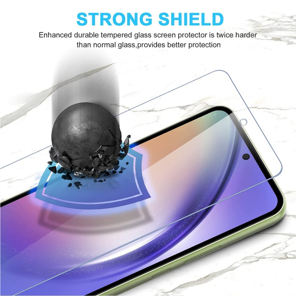 ORIGINAL Glass Screen Protector [CLEAR] SAMSUNG A54 5G&quot; A34 5G&quot; A14 5G&quot; M14 SM Tempered KACA BENING-GLOSSY/Tempred Full Cover-Ful Antigores-Gores Anti/Layar List Hitam-Black/Tanpa-Tidak Ada Lis Thin S Galaxy HD TPU 4G A 14 34 54 M