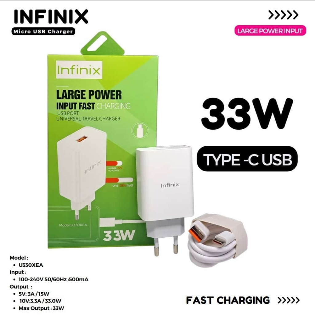 18W 33W ORI 100% TC Travel Charger SUper Fast Charging SUPER TYPE C / Micro USB INFINIX Zero 5G 2023 2022, X , X PRO, X NEO, 20, Zero ULTRA, Smart 7 6 6 Plus HD 5 4 4+ 3 + Chargeran HP Support W Original Persen an 2.0 A 3A Ampere 18 Watt 33 Bagus 4G 5G