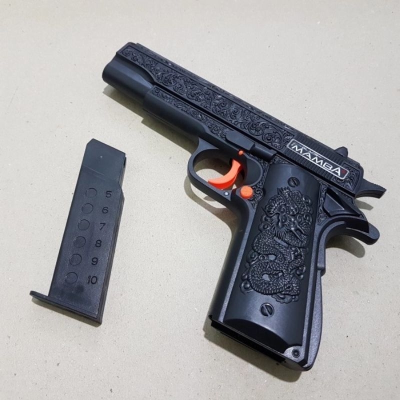 Mainan Tembakan Dcobra BlackMamba p355 -  Pistolan Tembak Cobra Spring Anak Dewasa