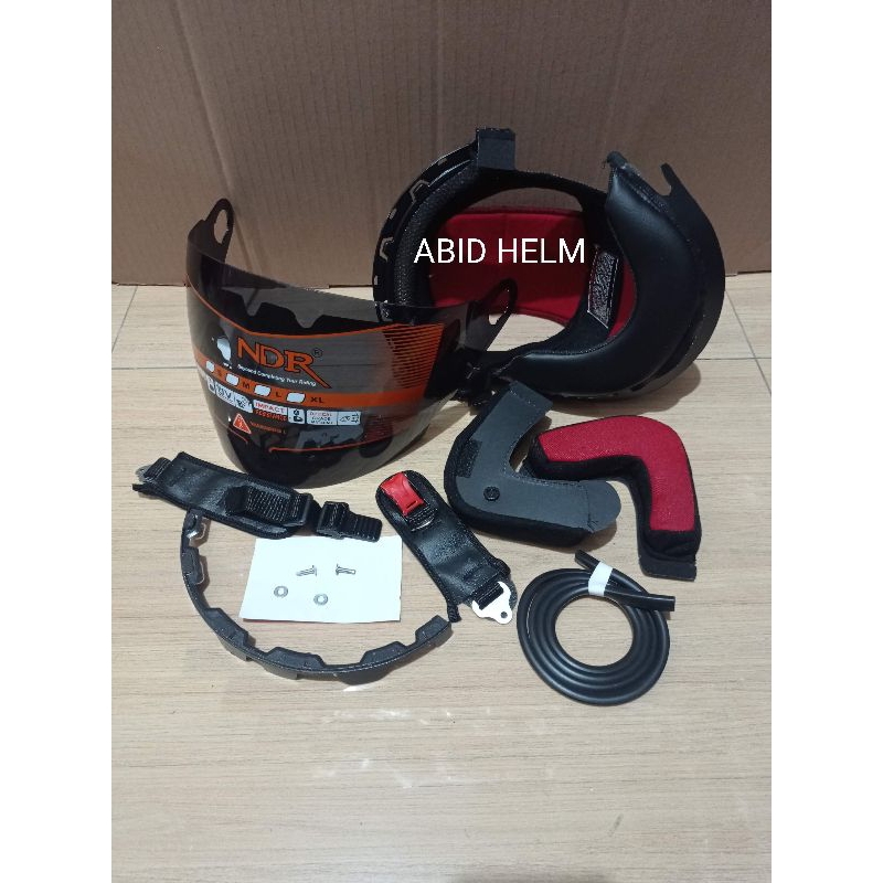 busa helm kyt 2 vision satu set kancing klip BESI dan PLASTIK kaca helm kyt 2 vision warna hitam