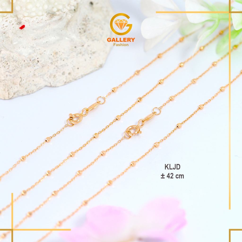 KALUNG JEDAR EMAS ASLI 8K (375) KODE KLJEDAR 422 KALUNG DEWASA PANJANG 42 CM