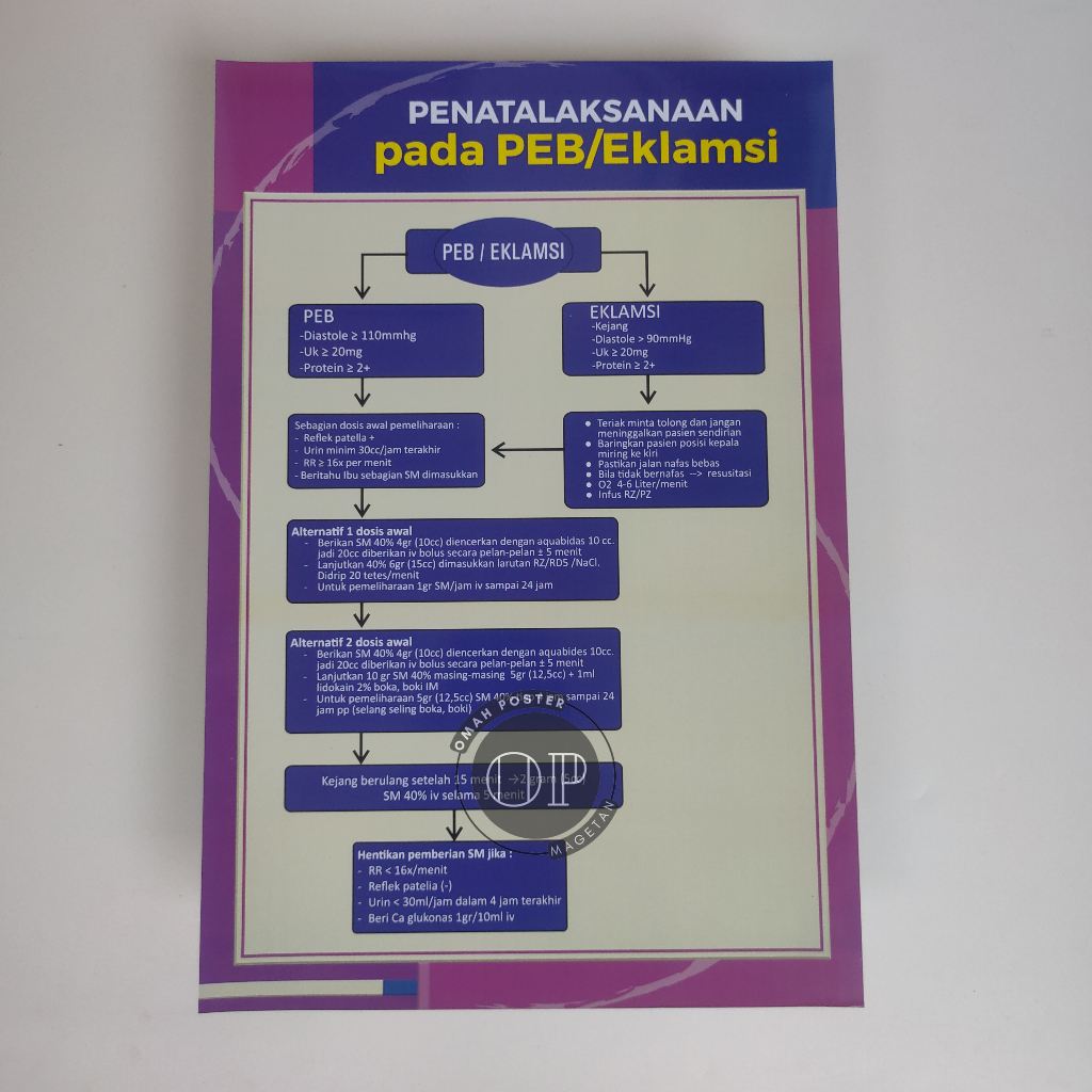 Poster Kebidanan - Poster Penatalaksanaan PEB / Eklamsi - PEB Eklamsi
