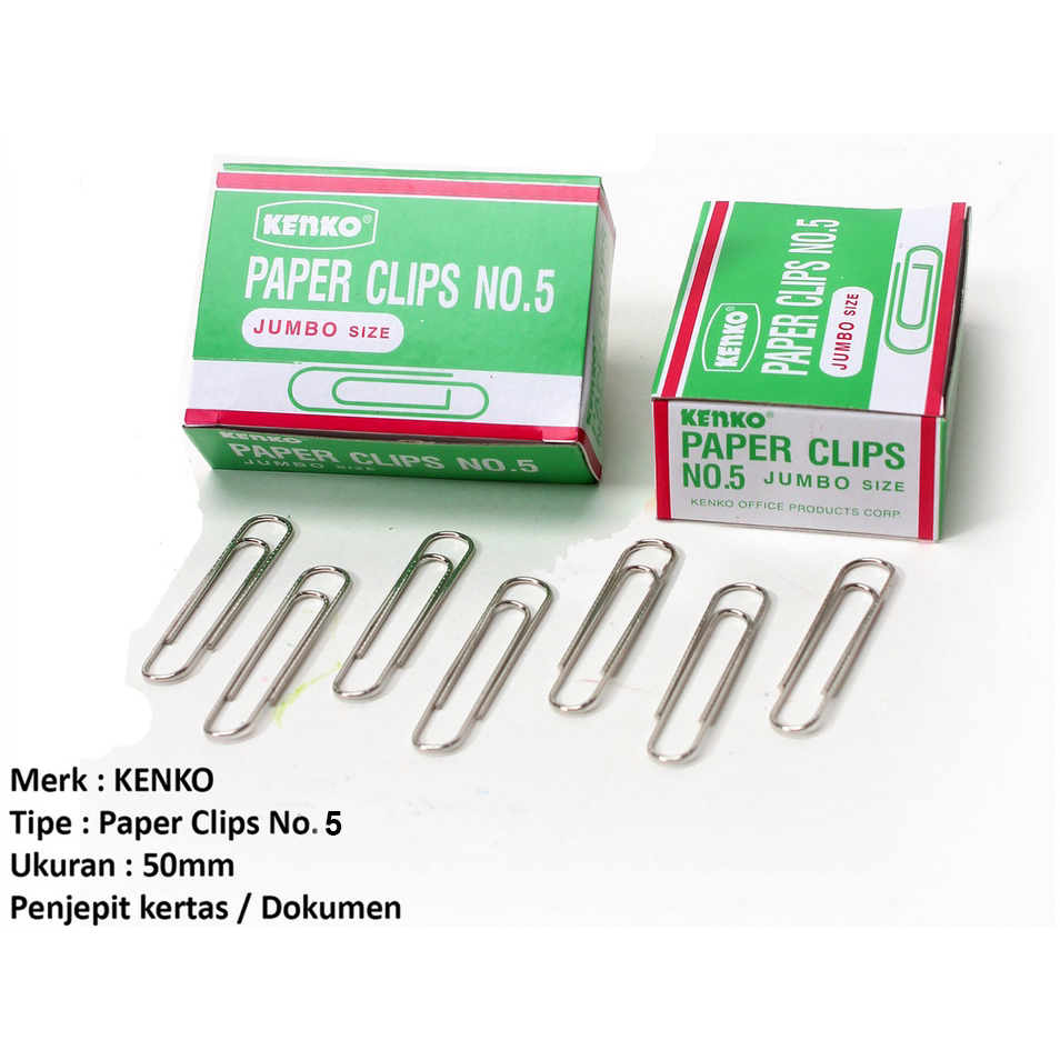 

Paper Clip kertas No.5 - Pack