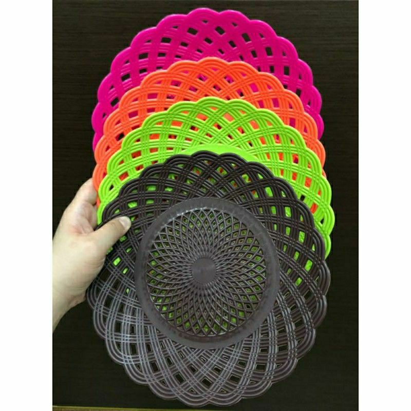 Piring Rotan Serbaguna Piring Rotan Plastik Tempat makan Plastik