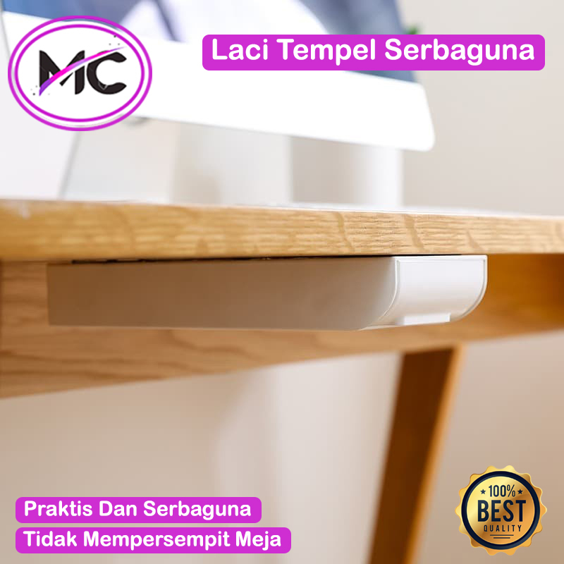 Laci Tempel Bawah Meja Kotak Tempat Tambahan Penyimpanan Serbaguna