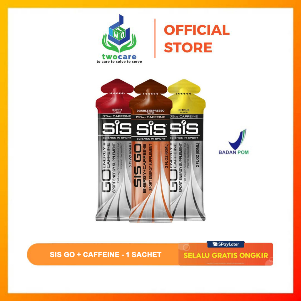 SiS GO Energy Gel Isotonic + Caffeine 60ml - 1 Pcs Minuman Karbohidrat