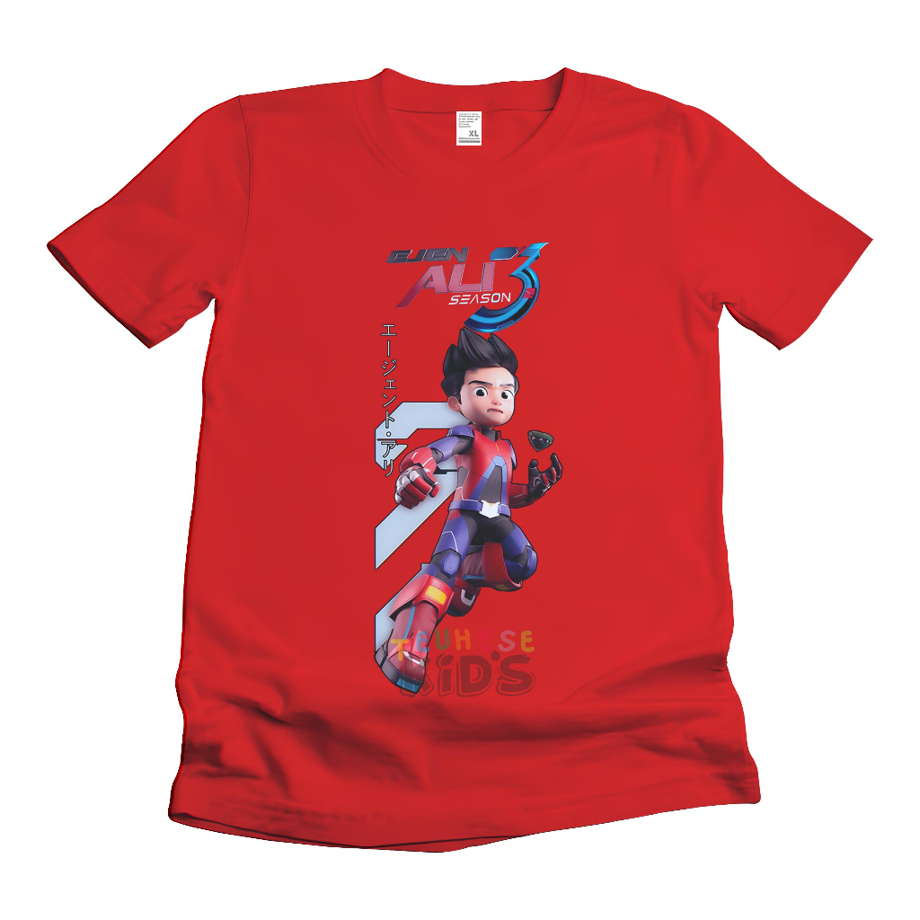 BAJU KAOS ATASAN ANAK MOTIF KARAKTER KARTUN ANAK "EJEN ALI SEASON 3" BAHAN COTTUN PREMIUM